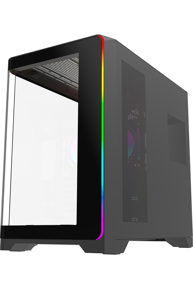 Rampage Rampage Lyron Kumandalı 7 12CM Argb Fan+Kontrolcü Pwm Fanlı Atx/m-Atx Siyah Oyuncu Kasası — 3. ürün görseli