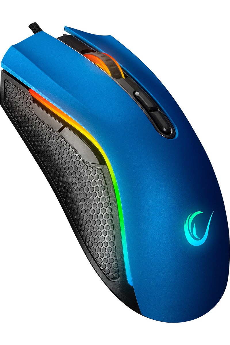 Rampage SMX-R44 V2 Makrolu Mavi 12800 Dpı Rgb Ledli 80 Million Huano Switch Gaming Oyuncu Mouse