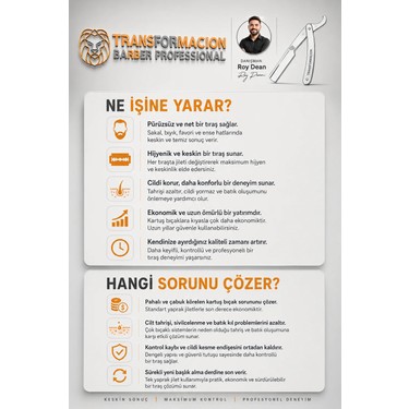 Rapira Rapira Türk Tipi 2 Li Beyaz Profesyonel Berber Usturası, Sakal Şekillendirme ve Pürüzsüz Tıraş Için — 3. ürün görseli