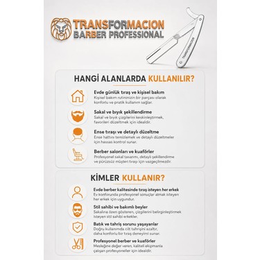 Rapira Rapira Türk Tipi 2 Li Beyaz Profesyonel Berber Usturası, Sakal Şekillendirme ve Pürüzsüz Tıraş Için — 4. ürün görseli
