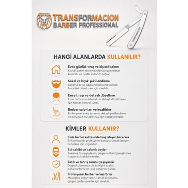 Rapira Rapira Türk Tipi 2 Li Sarı Profesyonel Berber Usturası, Sakal Şekillendirme ve Pürüzsüz Tıraş Için — 4. ürün görseli