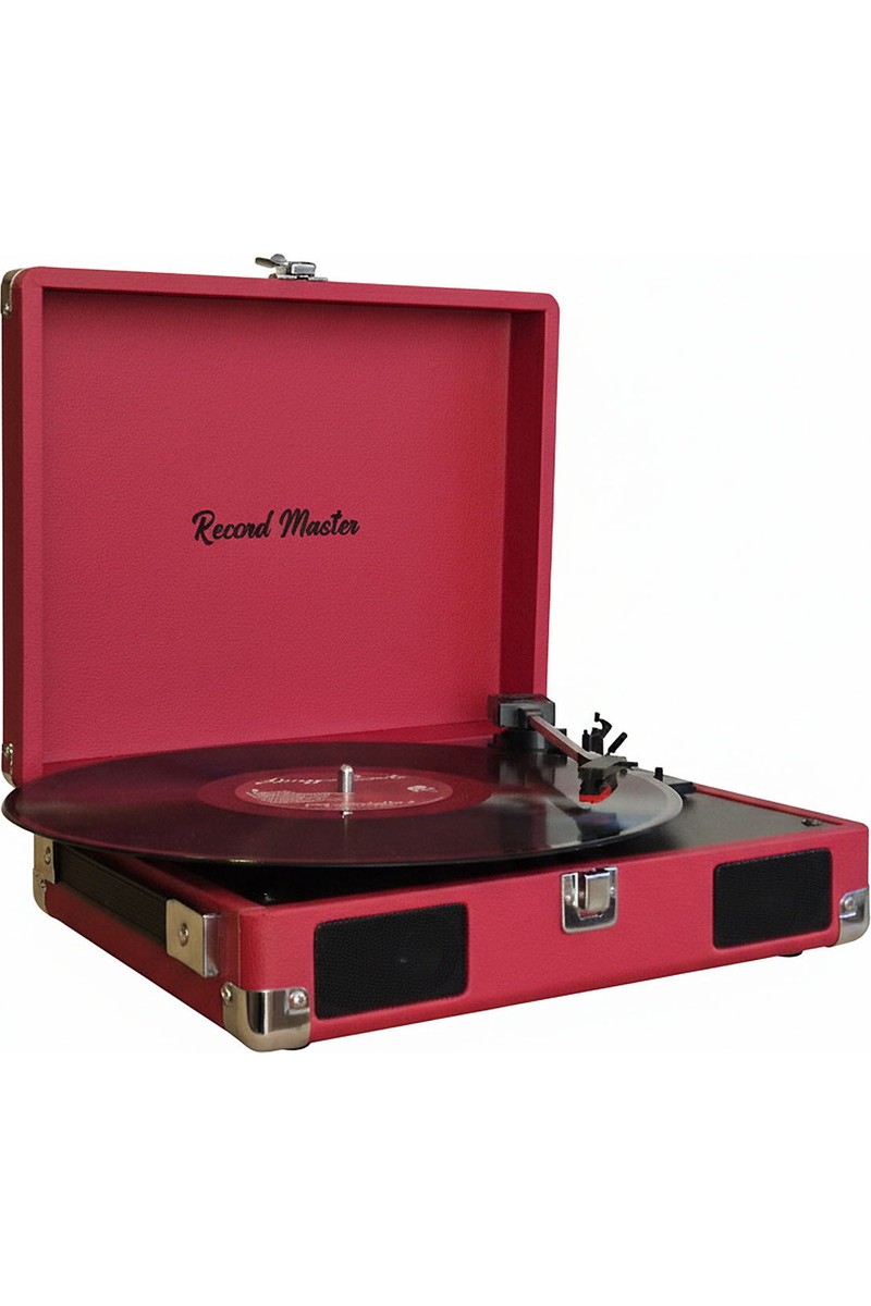 Record Record Master RM-311 Pikap - Kırmızı - Tüm Plaklar Ile Uyumlu - Priz ve Powerbanke Takılarak Kullanım - Universal Iğneli — 2. ürün görseli
