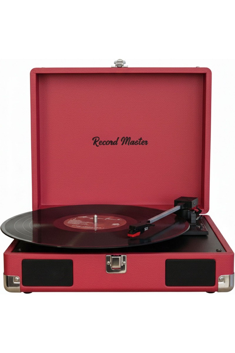 Record Record Master RM-311 Pikap - Kırmızı - Tüm Plaklar Ile Uyumlu - Priz ve Powerbanke Takılarak Kullanım - Universal Iğneli — 3. ürün görseli