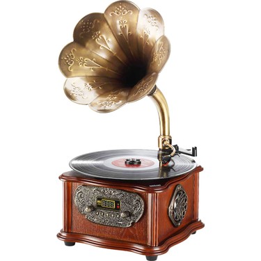 Record Master Record Master RMJ-209C Kahverengi Gramofon Pikap Ahşap Gövde ile Bluetooth ve USB fiyatı ve görseli