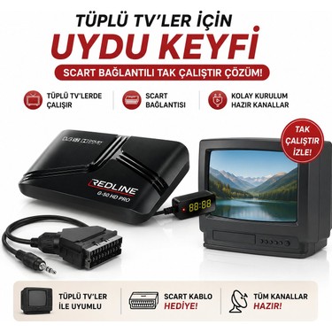 Redline Redline G-50 Hd Pro Full Hd Uydu Alıcısı R Tüplü ve LED Tv Uyumlu Tkgs Wifi Destekli Youtube 5000 fiyatı ve görseli
