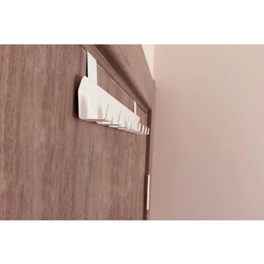 Risingmaber Risingmaber Metal Beyaz Amerikan Kapı Arkası Askılık Organizer Askılık ve Banyo Kapı Arkası — 2. ürün görseli