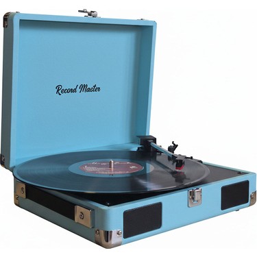 Record Master RM-311 Pikap - Mavi - Tüm Plaklar Ile Uyumlu - Priz ve Powerbanke Takılarak Kullanım - Universal — 2. ürün görseli