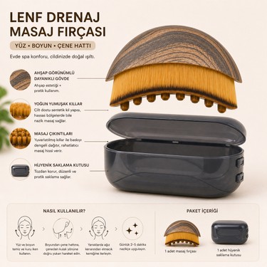 Robeve Robeve Lenf Drenaj Masaj Fırçası – Yüz, Boyun ve Çene Hattı Için Ergonomik Tasarım, Yoğun Yumuşak — 3. ürün görseli