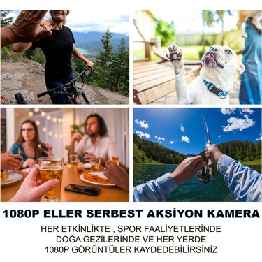Robeve Robeve Mini Wifi Aksiyon Kamerası 1080P Giyilebilir Aksiyon Kamera - Su Geçirmez Tasarım - Ses ve — 2. ürün görseli