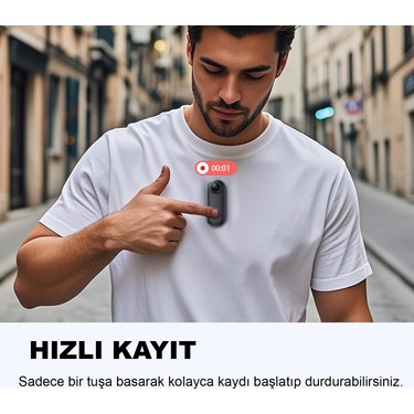 Robeve Robeve Mini Wifi Aksiyon Kamerası 1080P Giyilebilir Aksiyon Kamera - Su Geçirmez Tasarım - Ses ve — 6. ürün görseli