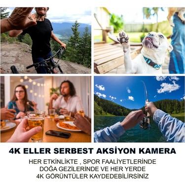 Robeve Robeve Mini Wifi Aksiyon Kamerası 4K Giyilebilir Aksiyon Kamera - Su Geçirmez Tasarım - Ses ve — 2. ürün görseli