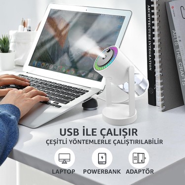 Robeve Robeve Yıldız Projeksiyon Yıldız Projektör Hava Nemlendirici Buhar Makinesi Aroma Difüzör LED — 5. ürün görseli
