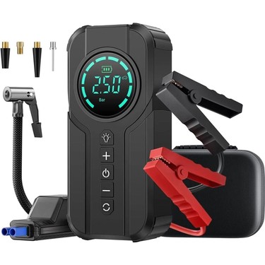 Robo Robo Şarjlı Akü Ateşleyici 4ü Bir arada Lastik Şişirici+Powerbank+Led — 2. ürün görseli