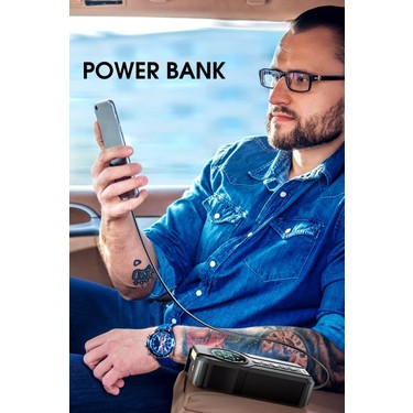 Robo Robo Şarjlı Akü Ateşleyici 4ü Bir arada Lastik Şişirici+Powerbank+Led — 6. ürün görseli