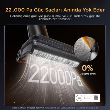 Roborock Roborock F25 Ultra Dikey Süpürge 29.6 V Güç Değeri ile Islak Kuru Temizlik İçin Akıllı — 5. ürün görseli