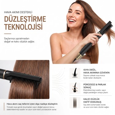Robx Robx 7 IN1 838I Multi-Styler Hava Üfleme Saç Şekillendirme ve Kurutma Led İyon Çok Fonksiyonlu — 5. ürün görseli