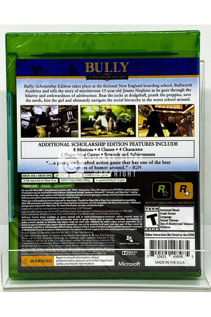 Rockstar Rockstar Games Bully Scholarship Edition Xbox 360 Xbox One (Sıfır Ambalaj) — 2. ürün görseli