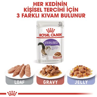 Royal Canin Royal Canin Sterilised 37 - Kısırlaştırılmış Kediler için Yaş Mama 85 g x — 4. ürün görseli