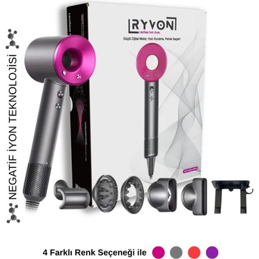 Ryvon Ryvon Güçlü Saç Kurutma Makinesi 1500 W 5 Başlıklı 3 Kademe Hız Ayarı ile Profesyonel fiyatı ve görseli