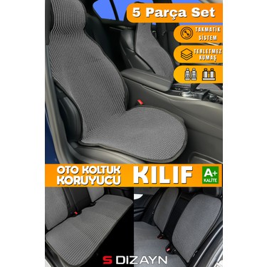 S-Dizayn S-Dizayn Oto Koltuk Koruyucu Alt Minder Siyah Universal 2+1 Parça Ön Arka A+ fiyatı ve görseli