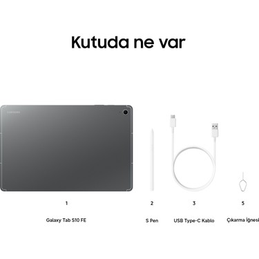 Samsung Samsung Galaxy Tab S10 FE 8GB 128GB SM-X520 (Samsung Türkiye — 6. ürün görseli