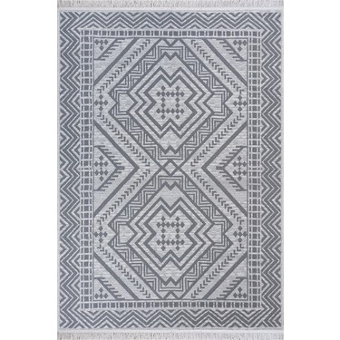 Saraz Halı Saraz Halı Bohem Touch Serisi Çift Taraflı Dokuma Pamuklu Kilim 1701 Siyah Renkli Modern fiyatı ve görseli