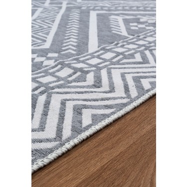 Saraz Halı Saraz Halı Bohem Touch Serisi Çift Taraflı Dokuma Pamuklu Kilim 1701 Siyah Renkli Modern — 5. ürün görseli