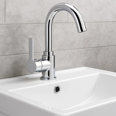 Sardıcı Sardıcı Lavabo Batarayası Çift Su Girişli Gümüş Renkli Modern Tasarım fiyatı ve görseli