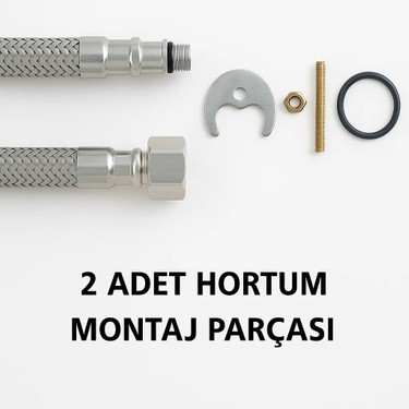 Sardıcı Sardıcı Lavabo Batarayası Çift Su Girişli Gümüş Renkli Modern Tasarım — 2. ürün görseli