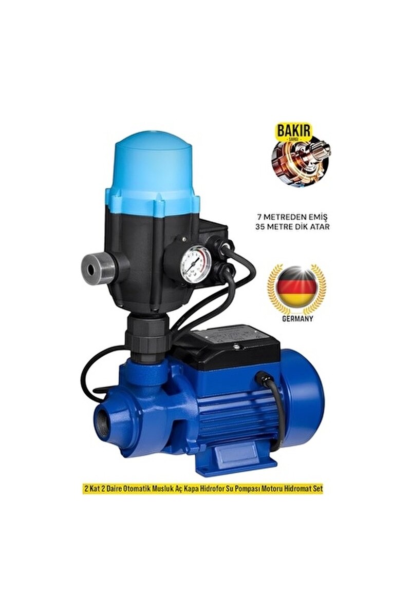SCHUTZENGER SCHUTZENGER Germany Qb DKM60 1 Hp 0.75 Kw Su Pompası Paket Hidrofor 35 mt Yüksekliği Bakır Sargılı — 3. ürün görseli