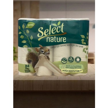 Select Nature Select Nature 24 Rulo 2 Katlı Kahverengi Tuvalet Kağıdı Cilt Dostu Yüksek fiyatı ve görseli