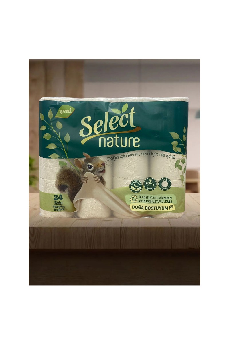 Select Nature Select Nature 24 Rulo 2 Katlı Kahverengi Tuvalet Kağıdı Cilt Dostu Yüksek — 2. ürün görseli