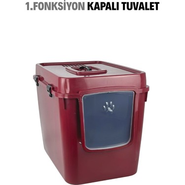 Sennedilersen Sennedilersen Petgrow Xxl 3 Fonksiyonlu Premium Kapalı Kedi Tuvaleti ve Taşıma Çantası 56 x 40 x 43 — 2. ürün görseli