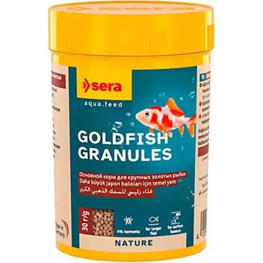Sera Sera GoldFish Granül Yemi 100 ml 30 gr Premium Kalite ile Japon Balıkları İçin Yüksek Proteinli fiyatı ve görseli