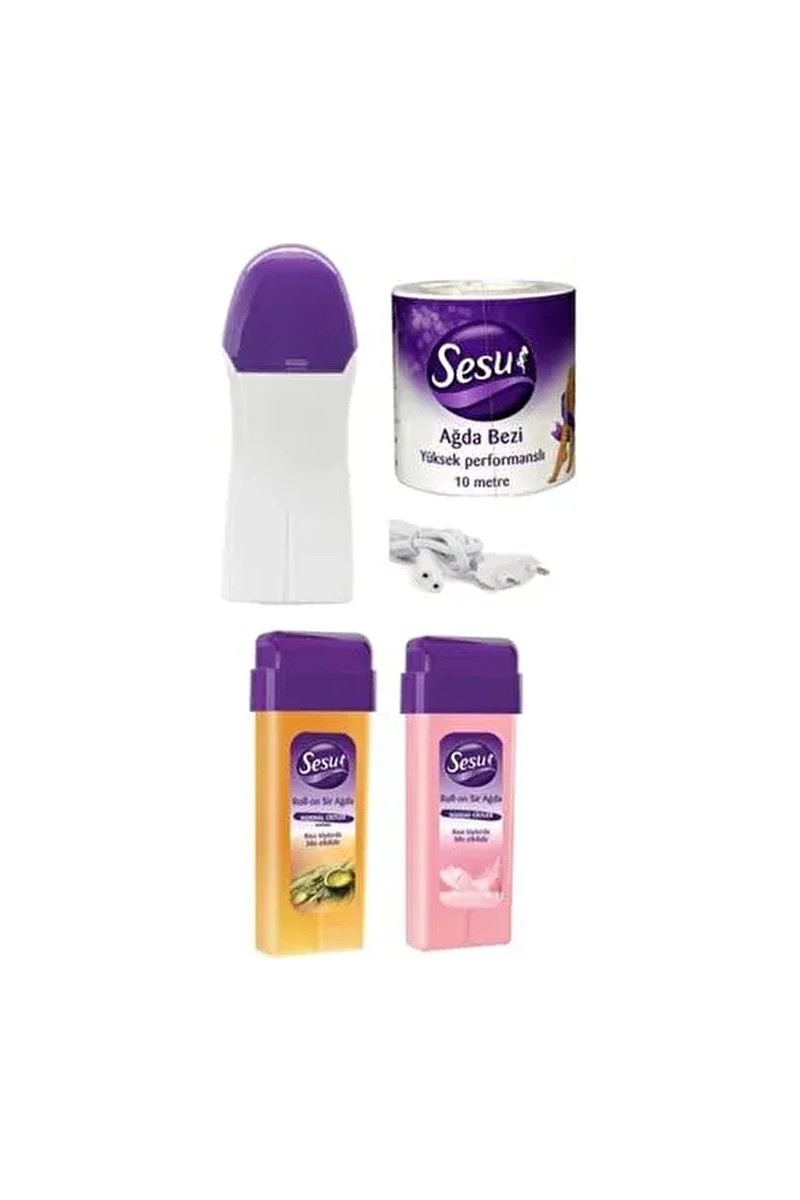 Sesu Sesu 2 Kartuş Roll-On Kolay Ağda Seti 10 mt Ağda Bezi ve 2 Yıl Garantili Ağda Makinesi ile Tüm Cilt — 4. ürün görseli