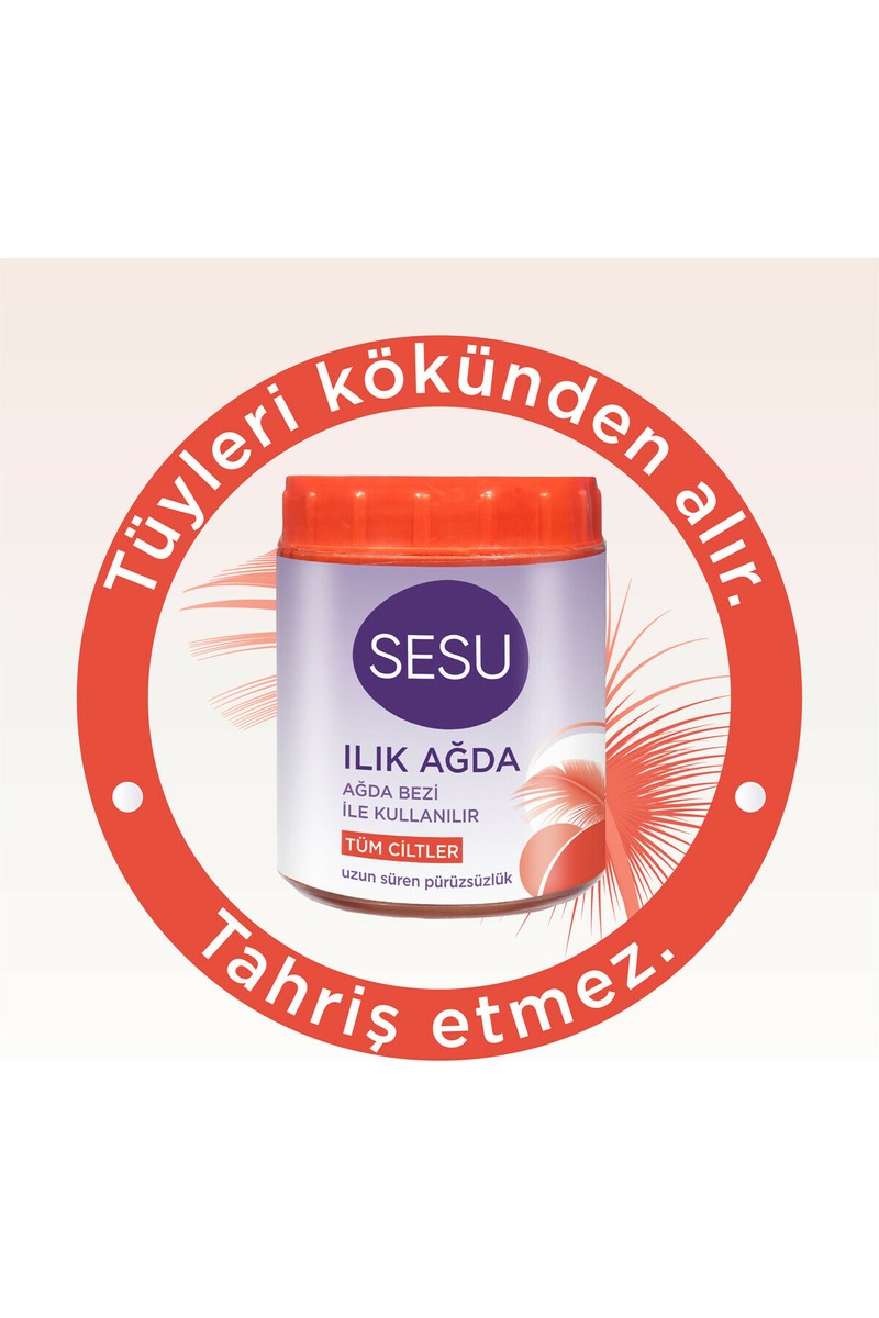 Sesu Ilık Ağda 250 gr - Tüm Cilt Tipleri İçin, Kökünden Tüyleri Alır ve Tahriş Etmez