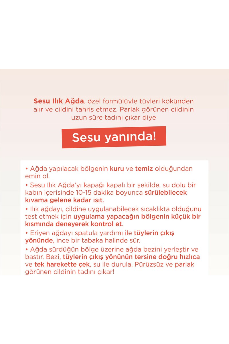 Sesu Sesu Ilık Ağda 250 gr - Tüm Cilt Tipleri İçin, Kökünden Tüyleri Alır ve Tahriş Etmez — 3. ürün görseli