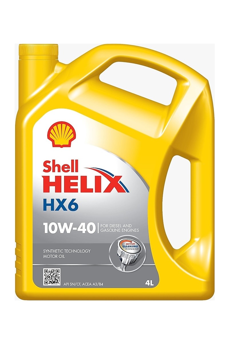 Shell Helix HX6 10W-40 4 Litre Motor Yağı API SN/CF ACEA A3/B4 Üstün Viskozite Özelliği