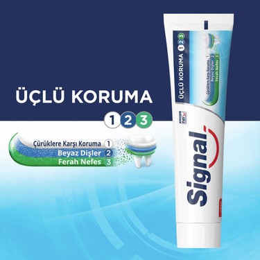 Signal Signal 120 ml Üçlü Koruma Diş Macunu Nane Aromalı Koruyucu Özellikleri ile Çürüklerden — 3. ürün görseli