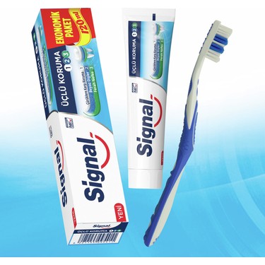 Signal Signal 120 ml Üçlü Koruma Diş Macunu Nane Aromalı Koruyucu Özellikleri ile Çürüklerden — 6. ürün görseli