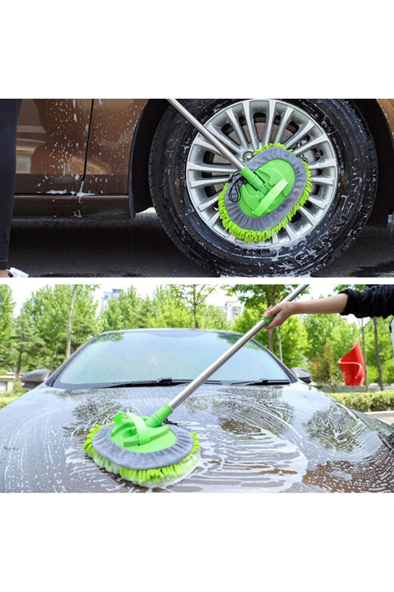 Sihirli Sihirli Mop Araba Yıkama Fırçası Mikrofiber Bezli Teleskopik Saplı +1 Yedek Bez Hediyeli — 2. ürün görseli