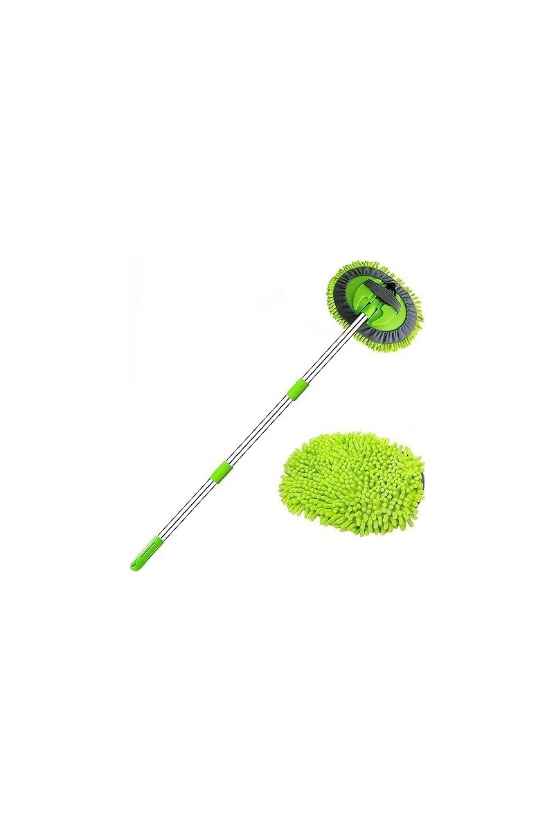 Sihirli Sihirli Mop Araba Yıkama Fırçası Mikrofiber Bezli Teleskopik Saplı +1 Yedek Bez Hediyeli — 3. ürün görseli