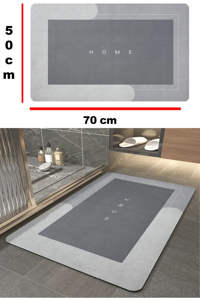 Sihirli Sihirli Mop Su Emici Banyo Paspası Kaymaz Tabanlı Su Emici Yapı 50 x 70 cm Kare — 3. ürün görseli