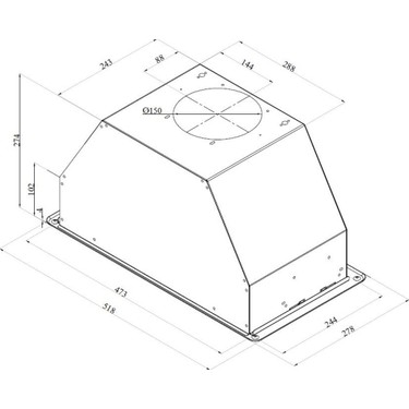 Silverline Silverline 1171 Astec Metalik Gri Ankastre Aspiratör 52 — 2. ürün görseli