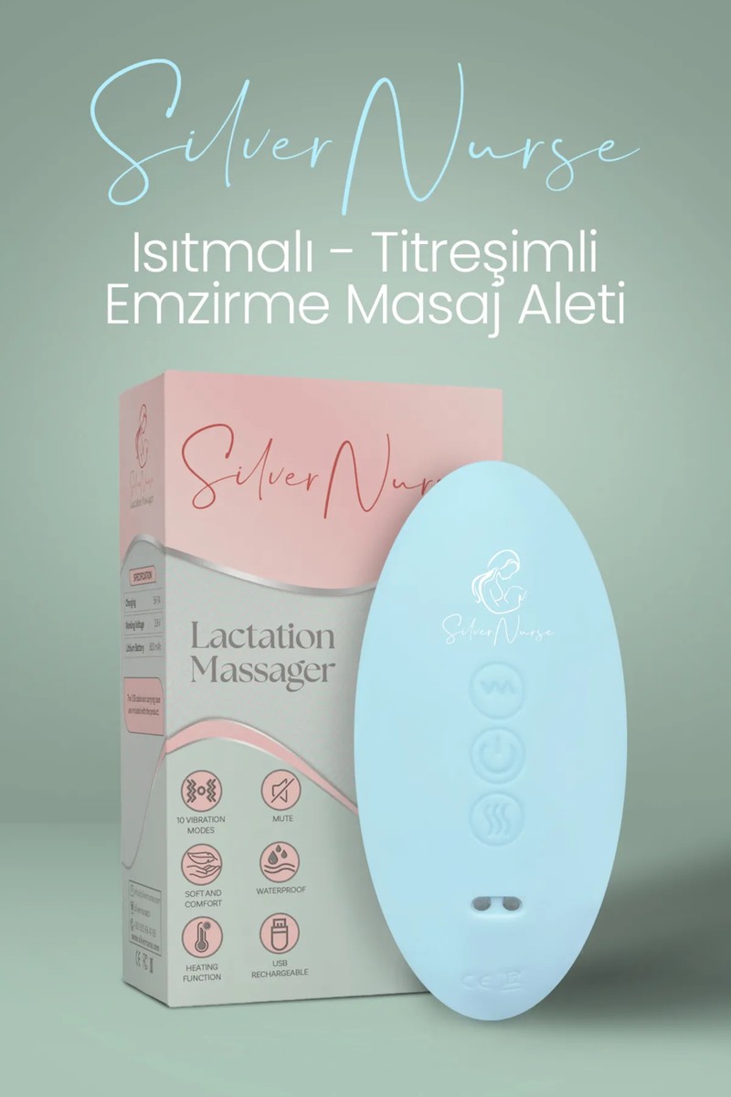 SilverNurse Çift Dokunuşlu Süt Arttırıcı Göğüs Masaj Aleti
