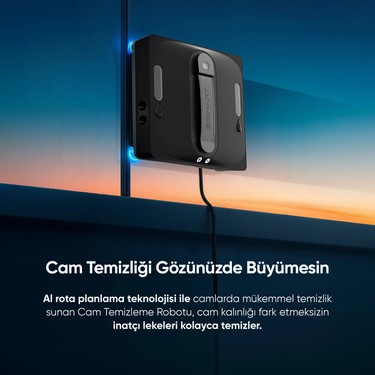 Şımart Şımart Akıllı Cam Temizleme Robotu 3300PA Güçlü Vakum ve Akıllı Kontrol ile Kare — 3. ürün görseli