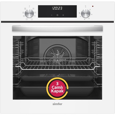 Simfer Simfer 0+8 Fonksiyon QS Dijital Beyaz 3'lü Ankastre Set (Fırın + Ocak + — 2. ürün görseli