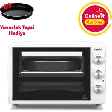 Simfer Simfer 3420 Beyaz 34 LT Statik Mini/Midi Fırın - 4 Fonksiyon, Programlanabilir Pişirme & Isı fiyatı ve görseli