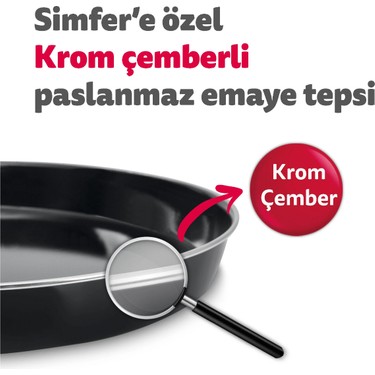 Simfer Simfer 3420 Beyaz 34 LT Statik Mini/Midi Fırın - 4 Fonksiyon, Programlanabilir Pişirme & Isı — 6. ürün görseli