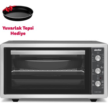 Simfer Simfer 4507 İnox Gri 45 LT Turbo Fan Mini/Midi Fırın - 6 Fonksiyon, Pop-Up Düğme, Yoğurt Yapma & fiyatı ve görseli